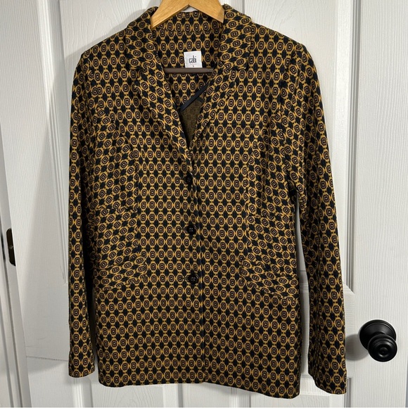 CAbi Kensington Proper Standout Jacket, knit blazer, size small, geometric - Picture 1 of 12